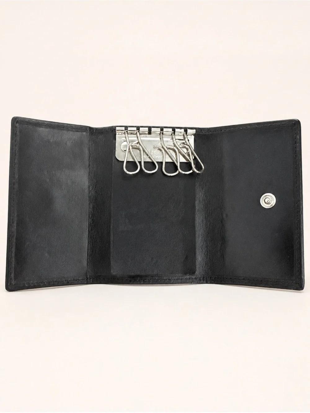 Gucci Black Leather 5 Key Holder Wallet Case